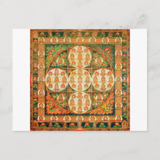 Mandala Cosmic Diagram voor Meditatie Briefkaart (Voorkant)