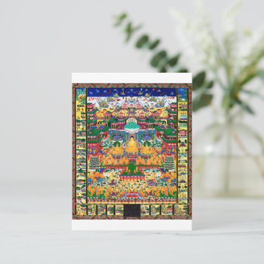 Mandala Cosmic Diagram voor Meditatie Briefkaart (Staand voorkant)