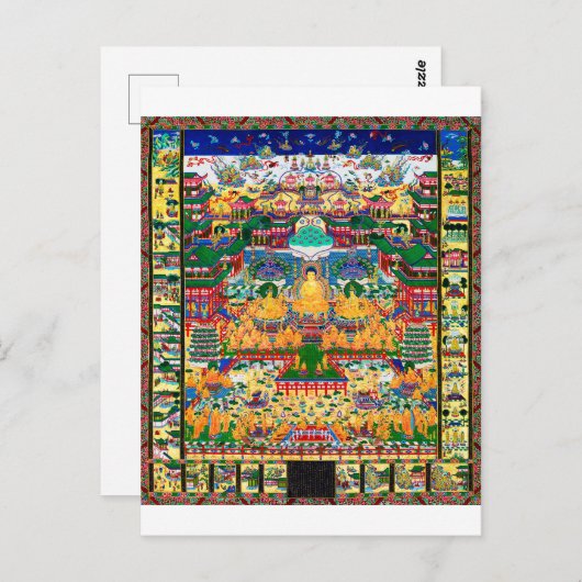 Mandala Cosmic Diagram voor Meditatie Briefkaart (Voorkant / Achterkant)