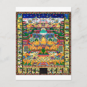 Mandala Cosmic Diagram voor Meditatie Briefkaart