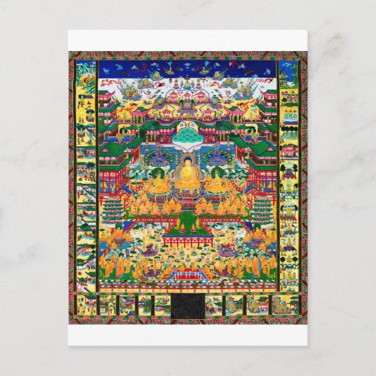 Mandala Cosmic Diagram voor Meditatie Briefkaart (Voorkant)