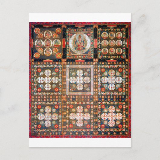 Mandala Cosmic Diagram voor Meditatie Briefkaart (Voorkant)