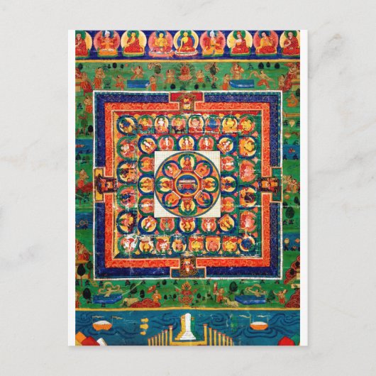 Mandala Cosmic Diagram voor Meditatie Briefkaart (Voorkant)