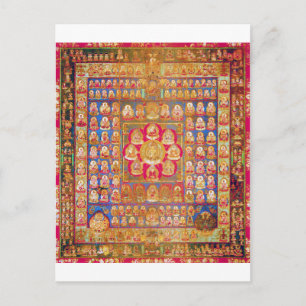 Mandala Cosmic Diagram voor Meditatie Briefkaart