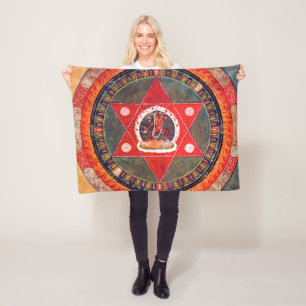 Mandala Cosmic Diagram voor Meditatie Fleece Deken
