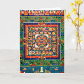 Mandala Cosmic Diagram voor Meditatie Kaart (Gele Bloem)