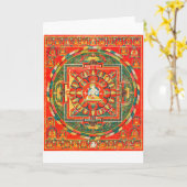 Mandala Cosmic Diagram voor Meditatie Kaart (Gele Bloem)