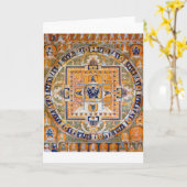 Mandala Cosmic Diagram voor Meditatie Kaart (Gele Bloem)