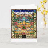 Mandala Cosmic Diagram voor Meditatie Kaart (Gele Bloem)