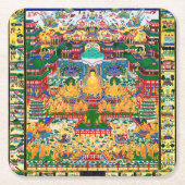 Mandala Cosmic Diagram voor Meditatie Kartonnen Onderzetters (Voorkant)