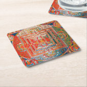 Mandala Cosmic Diagram voor Meditatie Kartonnen Onderzetters (Schuin)