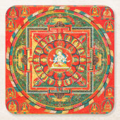 Mandala Cosmic Diagram voor Meditatie Kartonnen Onderzetters (Voorkant)