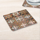 Mandala Cosmic Diagram voor Meditatie Kartonnen Onderzetters (Schuin)