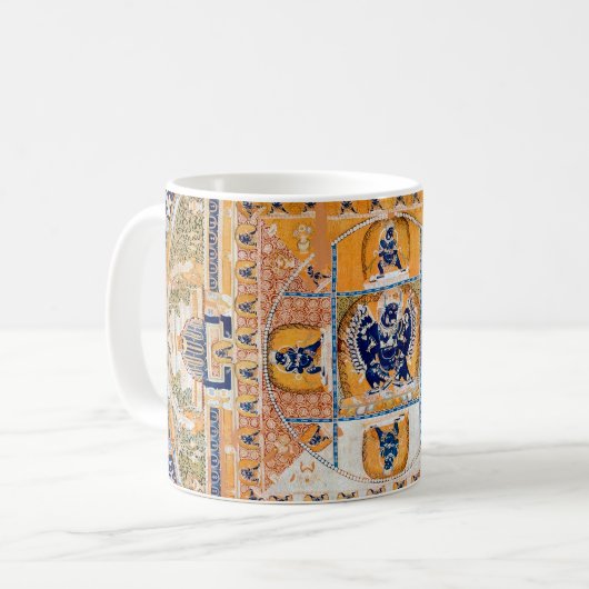 Mandala Cosmic Diagram voor Meditatie Koffiemok (Voorkant links)