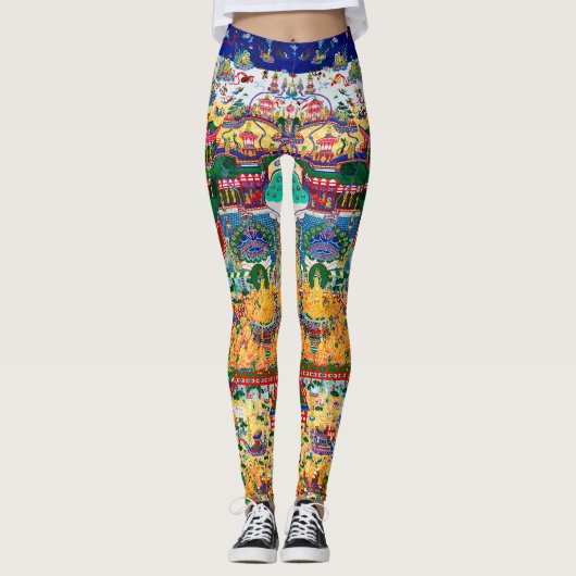 Mandala Cosmic Diagram voor Meditatie Leggings (Voorkant)