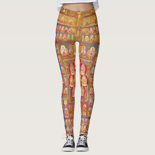 Mandala Cosmic Diagram voor Meditatie Leggings (Voorkant)