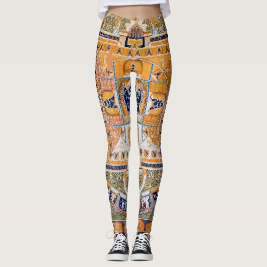 Mandala Cosmic Diagram voor Meditatie Leggings (Voorkant)