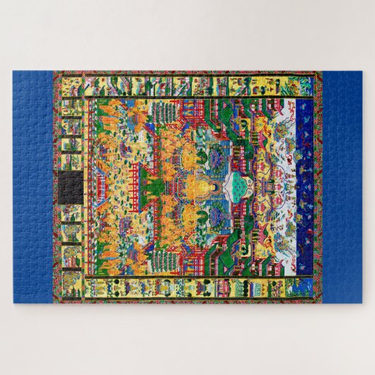 Mandala Cosmic Diagram voor Meditatie Legpuzzel (Horizontaal)