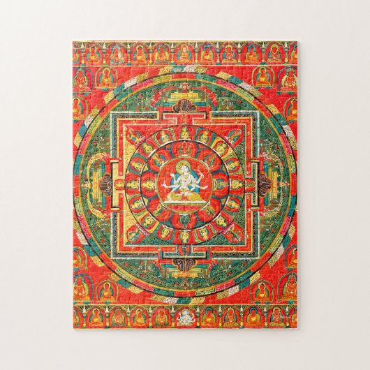 Mandala Cosmic Diagram voor Meditatie Legpuzzel (Verticaal)