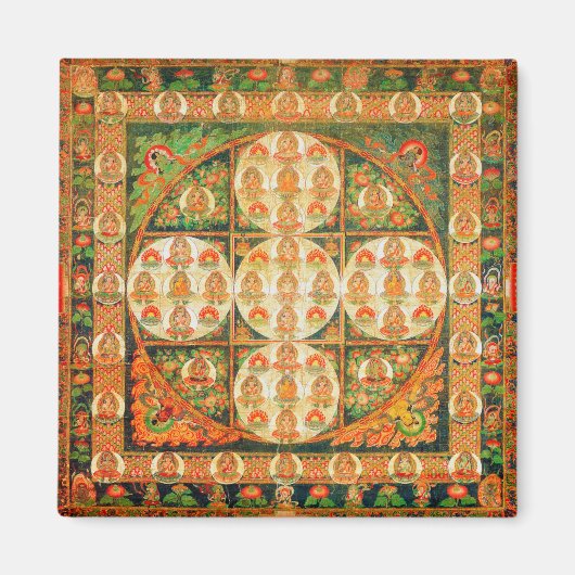 Mandala Cosmic Diagram voor Meditatie Magneet (Voorkant)