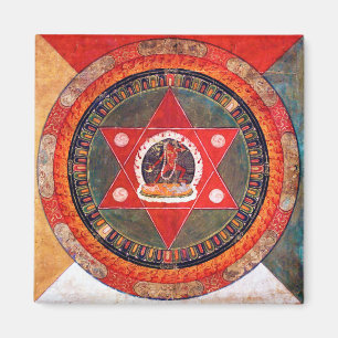 Mandala Cosmic Diagram voor Meditatie Magneet