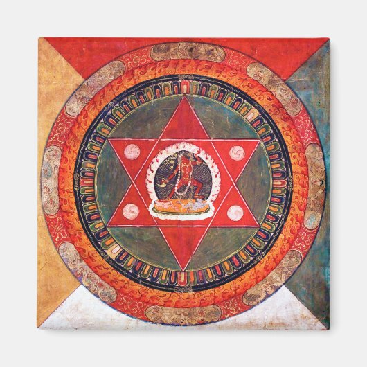 Mandala Cosmic Diagram voor Meditatie Magneet (Voorkant)