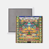 Mandala Cosmic Diagram voor Meditatie Magneet (Voorkant / Achterkant)