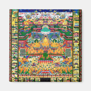 Mandala Cosmic Diagram voor Meditatie Magneet