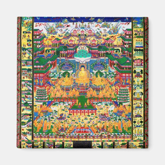 Mandala Cosmic Diagram voor Meditatie Magneet (Voorkant)