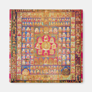 Mandala Cosmic Diagram voor Meditatie Magneet