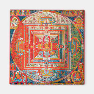 Mandala Cosmic Diagram voor Meditatie Magneet