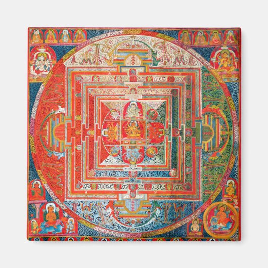 Mandala Cosmic Diagram voor Meditatie Magneet (Voorkant)