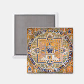 Mandala Cosmic Diagram voor Meditatie Magneet (Voorkant / Achterkant)