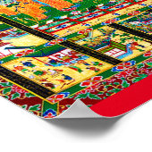 Mandala Cosmic Diagram voor Meditatie Poster (Hoek)