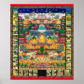 Mandala Cosmic Diagram voor Meditatie Poster (Voorkant)