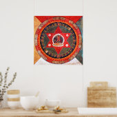 Mandala Cosmic Diagram voor Meditatie Poster (Keuken)