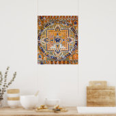 Mandala Cosmic Diagram voor Meditatie Poster (Keuken)