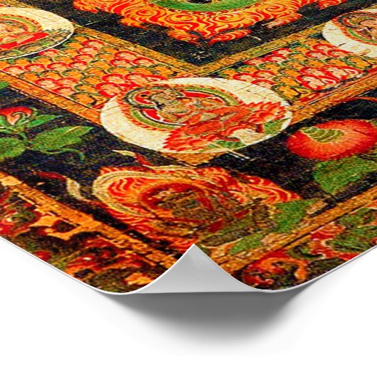 Mandala Cosmic Diagram voor Meditatie Poster (Hoek)