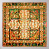 Mandala Cosmic Diagram voor Meditatie Poster (Voorkant)