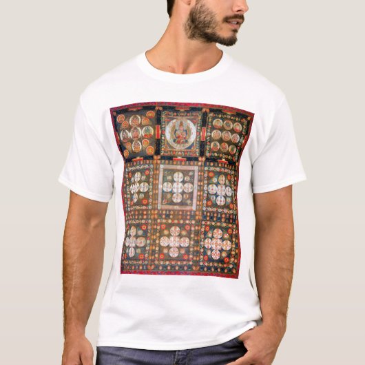 Mandala Cosmic Diagram voor Meditatie T-shirt (Voorkant)