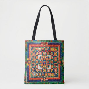 Mandala Cosmic Diagram voor Meditatie Tote Bag