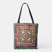 Mandala Cosmic Diagram voor Meditatie Tote Bag (Achterkant)