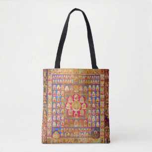 Mandala Cosmic Diagram voor Meditatie Tote Bag