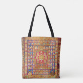 Mandala Cosmic Diagram voor Meditatie Tote Bag (Achterkant)