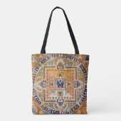 Mandala Cosmic Diagram voor Meditatie Tote Bag (Achterkant)
