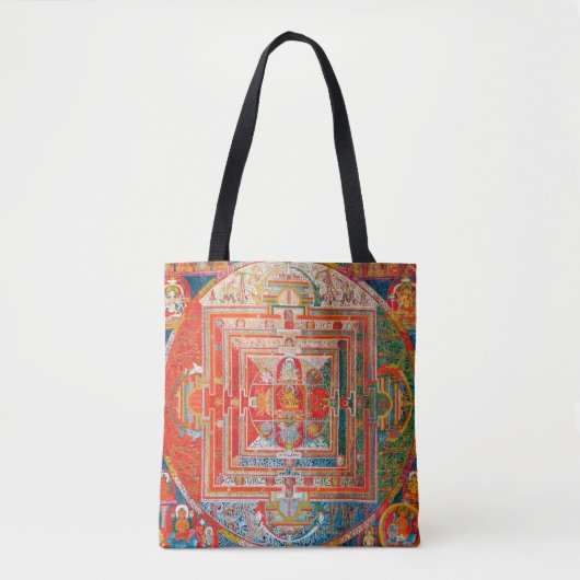Mandala Cosmic Diagram voor Meditatie Tote Bag (Voorkant)