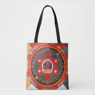 Mandala Cosmic Diagram voor Meditatie Tote Bag