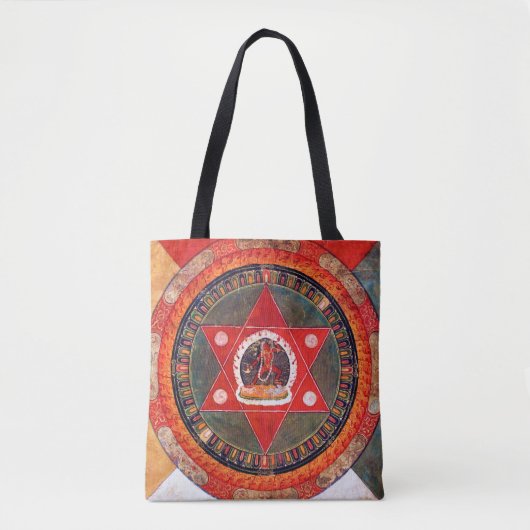Mandala Cosmic Diagram voor Meditatie Tote Bag (Voorkant)