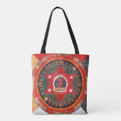 Mandala Cosmic Diagram voor Meditatie Tote Bag (Achterkant)