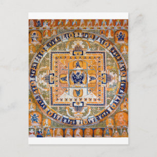 Mandala Cosmic Diagram voor Meditation Briefkaart